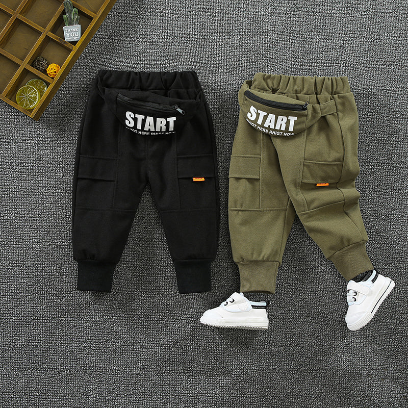 Pantalon décontracté de style occidental pour garçons printemps et automne - Vêtements de travail pour enfants