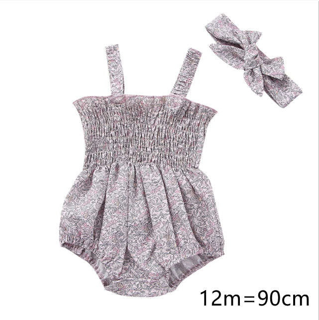 Infant Baby Girls 2Pcs Summer Outfits, Sleeveless Frill