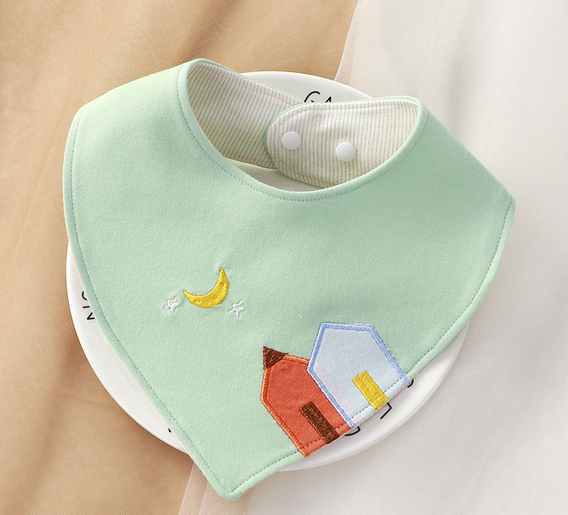Newborn Baby Cotton Soft Bib Cartoon Pattern